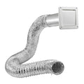 Lambro® 4-In. Bath Fan Exhaust Through-the-Wall Vent Kit with Single Flap Vent, 8-Ft. UL® 181 Foil Flex Duct, and 11-In. Aluminum Snap-Lock Tail Pipe, 481UL