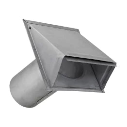 Lambro® 6-In., 26-Gauge Paint-Grade Galvanized Wall Exhaust Hood Vent with Damper and 11-In. Pipe, EC-3460G-11-PG
