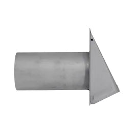 Lambro® 6-In. 26-Gauge Paint-Grade Steel Wall Exhaust Hood Vent with Damper, Wire Mesh Screen, and 11-In. Pipe, EC-3460GMS-11-PG
