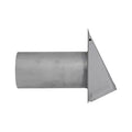 Lambro® 8-In., 26-Gauge Paint-Grade Steel Wall Exhaust Hood Vent with Damper, Wire Mesh Screen, and 11-In. Pipe, EC-3480GMS-11-PG