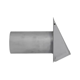 Lambro® 8-In., 26-Gauge Paint-Grade Steel Wall Exhaust Hood Vent with Damper, Wire Mesh Screen, and 11-In. Pipe, EC-3480GMS-11-PG