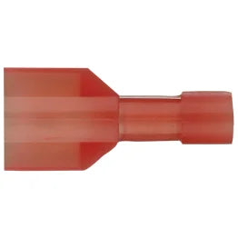 Install Bay® Nylon Fully Insulated Male Quick Disconnects, 100 Count (22–18 Gauge; Red)