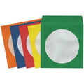 Maxell® CD/DVD Paper Storage Sleeves, Assorted Colors (100 Pack)