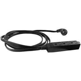 STANLEY® CordMax Home and Office 3-Outlet Grounded Indoor Extension Cord with Low-Profile Plug (9 Ft.; Black)