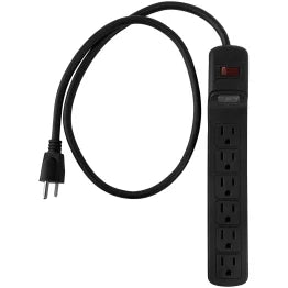 STANLEY® 6-AC Outlet 1080-Joules SurgeMax 1080 Surge Protector Power Strip, 3-Ft. Cord with Straight Plug, 33220