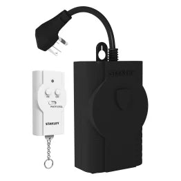 STANLEY® 2-AC Outlet Outdoor Grounded Power Hub with Remote Transmitter, 31184