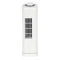 Optimus 14-In. Portable Oscillating Ultra-Slim Desktop Mini Tower Fan with 3 Speeds, 550 CFM, 70° Oscillation, 50 Watts, 72-In. Cord (White)