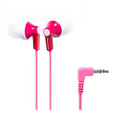 Panasonic® ErgoFit Wired In-Ear Earbud Headphones with Right-Angle 3.5-mm Connector, RP-HJE120 (Pink)