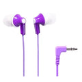 Panasonic® ErgoFit Wired In-Ear Earbud Headphones with Right-Angle 3.5-mm Connector, RP-HJE120 (Purple)