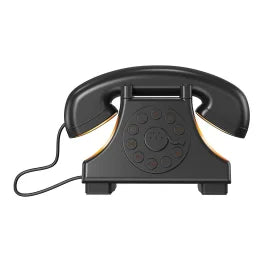 Priority Products Retro Telephone-Shaped Sleeping Machine with Bluetooth® Speaker and Night-Light (Black)