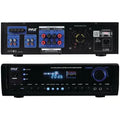 Pyle® 4-Channel 300-Watt-Max Bluetooth® Amplifier/Receiver with 2 Mic Inputs, AM/FM Radio, USB, SD™, Aux, and Remote, PT390BTU