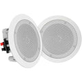 Pyle® 8-In. 250-Watt-Max Bluetooth® In-Ceiling/In-Wall Speaker Pair with Polypropylene Woofer and Fixed Polymer Tweeter, 8 Ohms
