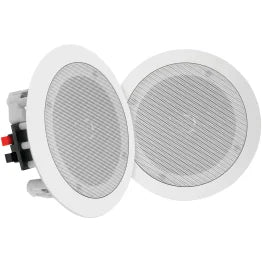 Pyle® 8-In. 250-Watt-Max Bluetooth® In-Ceiling/In-Wall Speaker Pair with Polypropylene Woofer and Fixed Polymer Tweeter, 8 Ohms