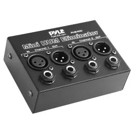 Pyle® 2-Channel Mini 60-Hz AC Hum Eliminator Box with XLR and TRS Inputs/Outputs, PHE400