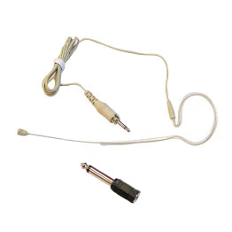 Pyle® Wired Single Over-Ear Head-worn Boom Microphone Headset with Windscreens and 1/4-In. Adapter, Omnidirectional, 3.9-Ft. Cable, PMEM1