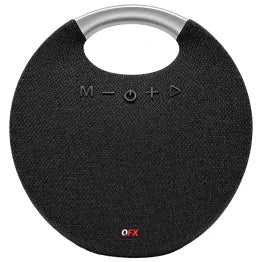 QFX® Portable Bluetooth® Speaker with Passive Bass Radiator and FM Radio, True Wireless, Black, BT-200