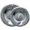 Range Kleen® Chrome Drip Bowls, Style A, 6-In. and 8-In. (2 Pack)