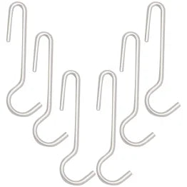 Range Kleen® Narrow Pot Rack Hooks for Wood Pot Racks, Chrome, 6 Count
