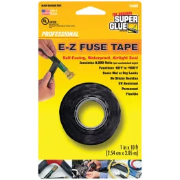 The Original Super Glue® Corporation E-Z Fuse Tape, 1 In. x 10 Ft., Black