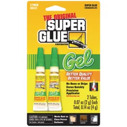 The Original Super Glue® Corporation Thick-Gel Super Glue Tubes, 2 Count
