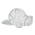 Studio Nova® 12-Piece Porcelain Dinnerware Set, Circles Pattern