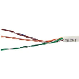 Vericom® CAT-5E U/UTP Solid Riser CMR Cable, 1,000 Ft. (White)