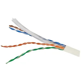 Vericom® CAT-6 U/UTP Solid Riser CMR Cable, 1,000 Ft. (White)