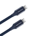 Nautica® USB-C® to USB-C® Charge and Sync Turan 60-Watt Fast Charge Cable, 4 Ft, 3 Pack, CB530 (Navy)