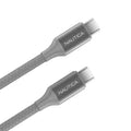 Nautica® USB-C® to USB-C® Charge and Sync Turan 60-Watt Fast Charge Cable, 4 Ft, 3 Pack, CB530 (Gray)