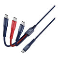 Nautica® 4-Ft. 60-Watt 3-in-1 Multi-Port Cable, Urban CB600 (Navy)