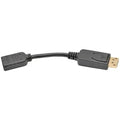 Tripp Lite® by Eaton® 1080p DisplayPort™ Male to HDMI® Female Video Adapter/Converter Cable, Black, 6 In., P136-000