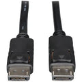Tripp Lite® by Eaton® 4K at 60 Hz DisplayPort™ 1.2 Male/Male Cable with Latches, Black (6 Ft.)