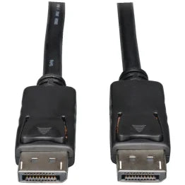 Tripp Lite® by Eaton® 4K at 60 Hz DisplayPort™ 1.2 Male/Male Cable with Latches, Black (6 Ft.)