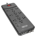 Tripp Lite® by Eaton® 12-AC Outlet, 2-USB Port, Telco, and Coax 4,320-Joules Protect It!® Surge Protector Power Strip, 8-Ft. Cord, TLP128TTUSBB