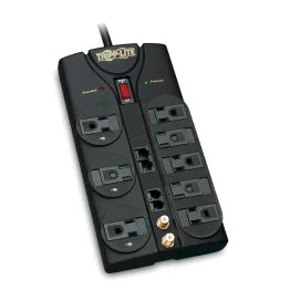 Tripp Lite® by Eaton® 8-AC Outlet, Telco, Coax, and Ethernet 3,240-Joules Protect It!® Surge Protector Power Strip with Child Covers, 10-Ft. Cord