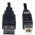 Tripp Lite® by Eaton® USB 2.0 Universal Peripheral Cable, Reversible A Male/B Male, 6 Ft., Black, UR022-006