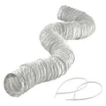 Lambro® 4-In. x 8-Ft. Flexible White Vinyl Duct with Clamps, 1301