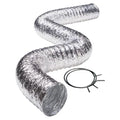 Deflecto® 4-In. 3-Ply Class 1 Flexible Aluminum Duct with Spring Clamps (5 Ft.)