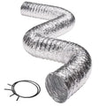 Deflecto® Supurr-Flex® 4-In. Multilayered Flexible Aluminum Duct with Metal Spring Clamps (8 Ft.)