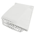 Deflecto® 4-In. Plastic Wide-Mouth Dryer Vent Hood with Damper and Detachable Bird Guard (White)