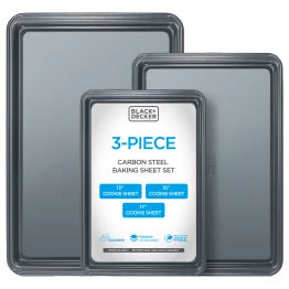 BLACK+DECKER™ 3-Piece Carbon Steel Baking Sheet Set
