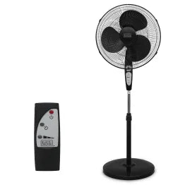 BLACK+DECKER™ 18-In. 3-Speed Oscillating Stand Fan with Remote, BFSR18 (Black)