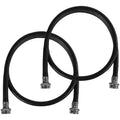 Certified Appliance Accessories® 2 pk Black EPDM Washing Machine Hoses, 6ft