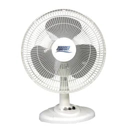 Seasons Comfort™ 12-In. 3-Speed Oscillating Table Fan, FTT12, White
