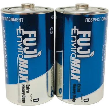 FUJI ENVIROMAX® EnviroMax™ D Extra Heavy-Duty Batteries, 2 pk
