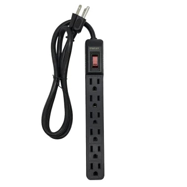 STANLEY® 6-AC Outlet PowerMAX 6 Power Strip, 3-Ft. Cord with Straight Plug, 30007