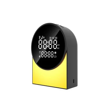 Priority Products Rechargeable Digital FM Radio Alarm Clock with Bluetooth® Speaker, LED Night-Light, and Sound Machine, SM12 (Black)