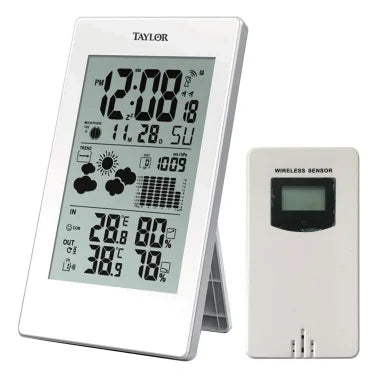 Taylor® Precision Products Digital Weather Forecaster with Barometer & Alarm Clock