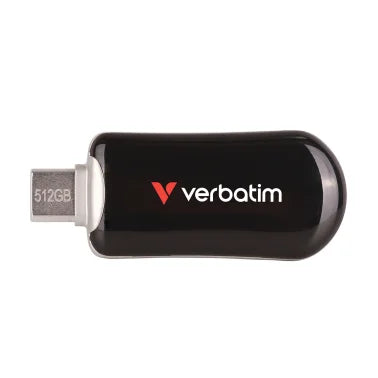 Verbatim® Plectra USB-C® Flash Drive, Black (512 GB)