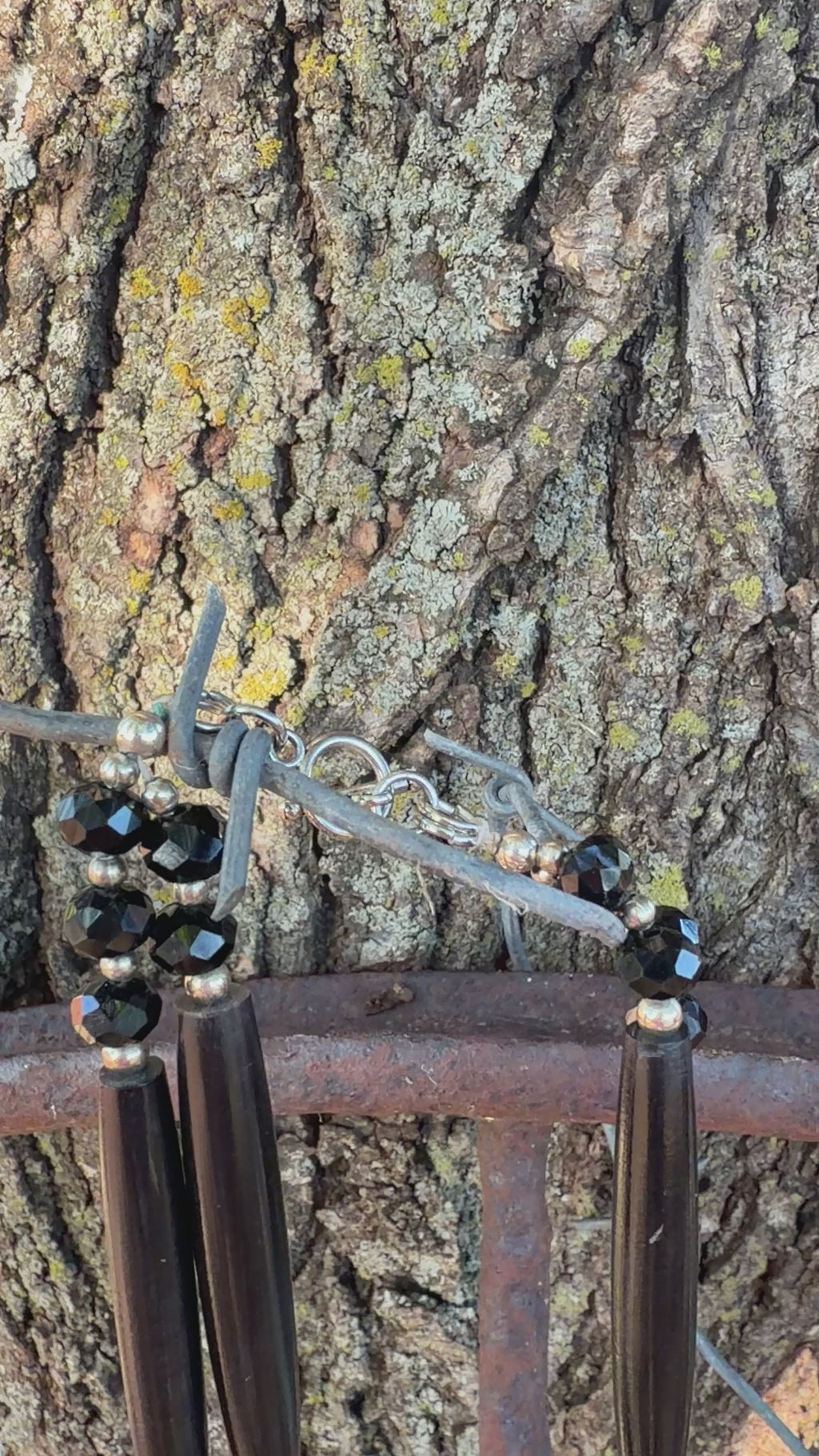 Turquoise, Buffalo Horn, Glass Beads, Double Strand Necklace by Caddo Artist Elizabeth Stephens